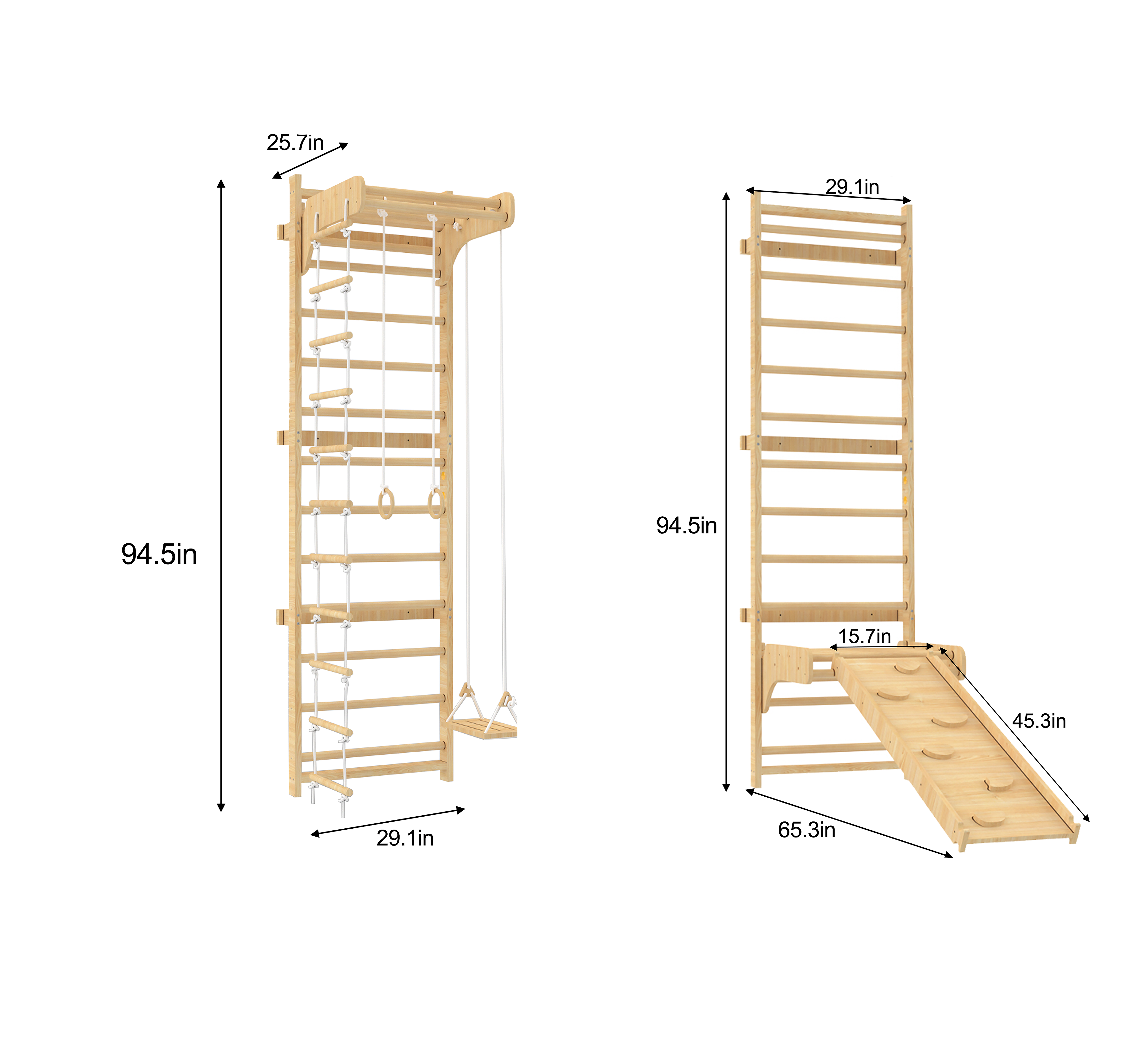 Betula Swedish Wall Ladder and Climber Indoor Avenlur.com   