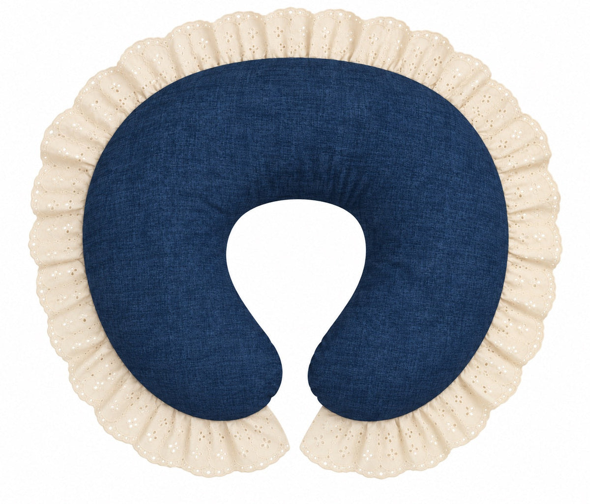 Ivory Eyelet Ruffle Original Nursing Pillow Cover