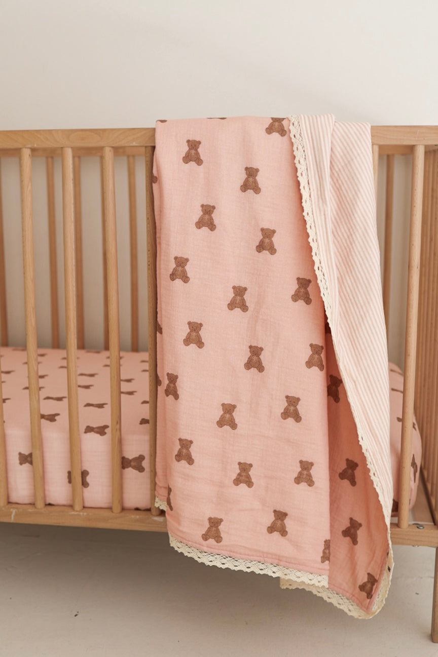 Muslin Quilt | Pink Lottie & Sadie Stripe