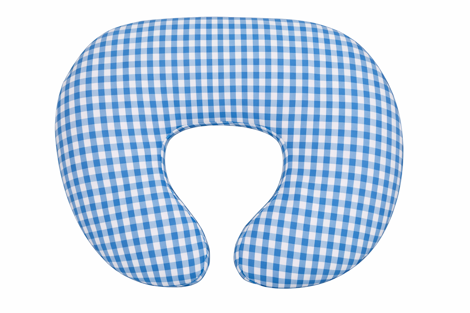 Blue Gingham Nursing Pillow Cover