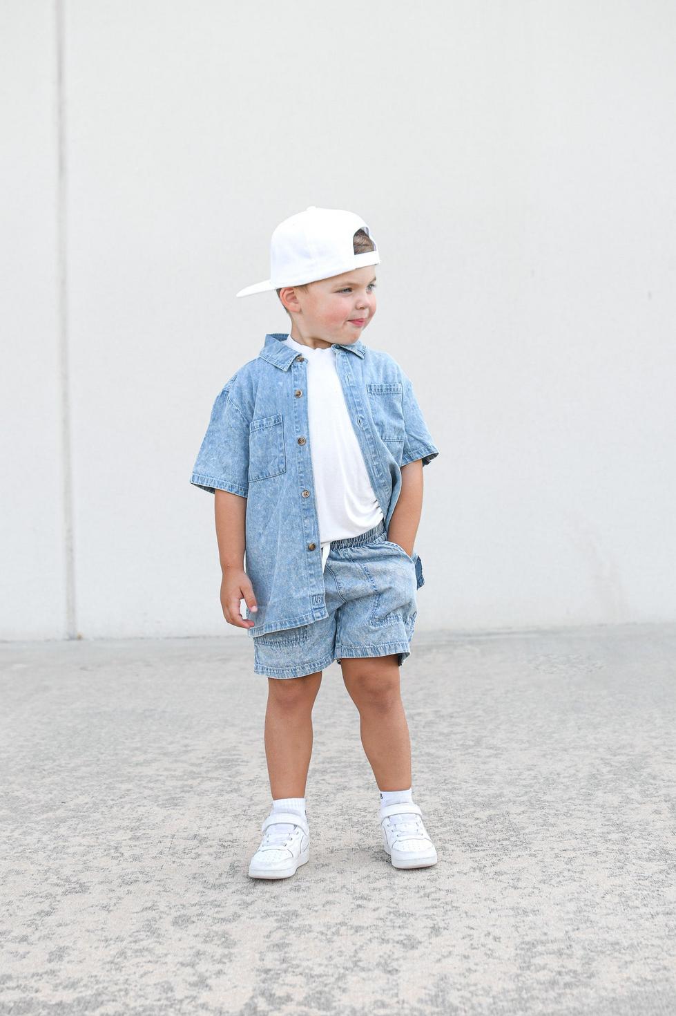 Baby Chambray Button Up