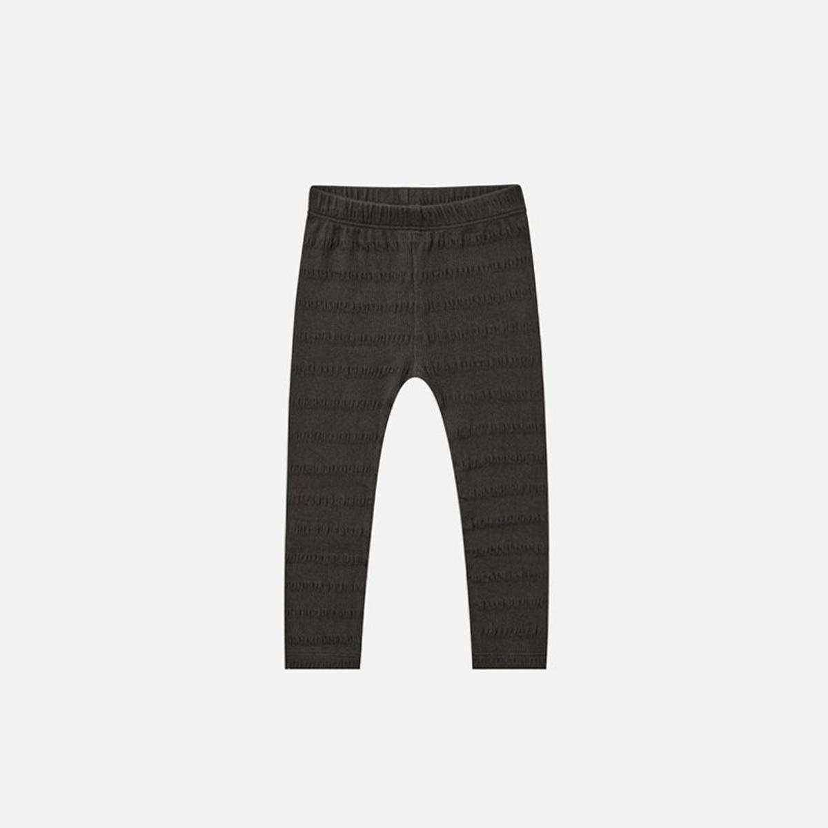 Cinched Ribbed Leggings - Black