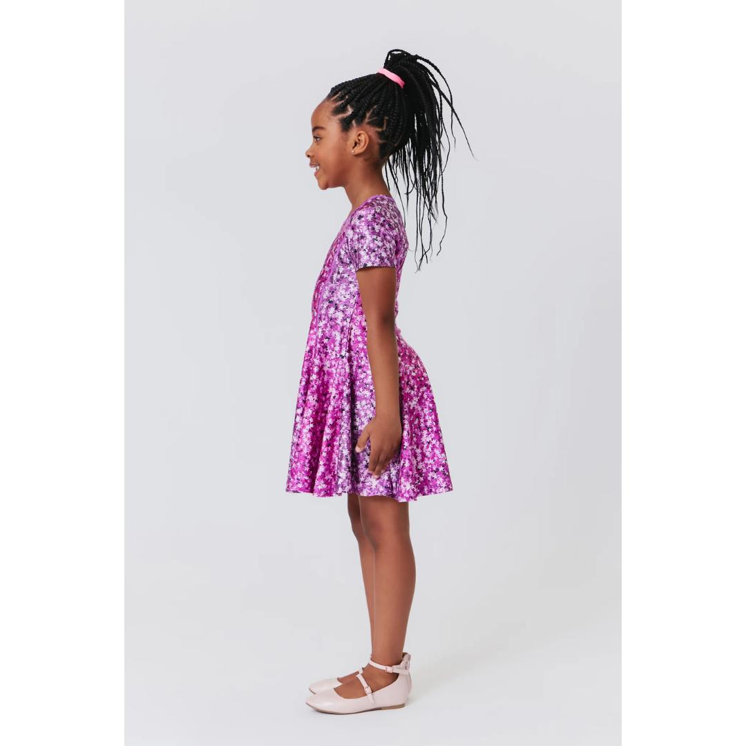 Star Confetti Foil Skater Dress