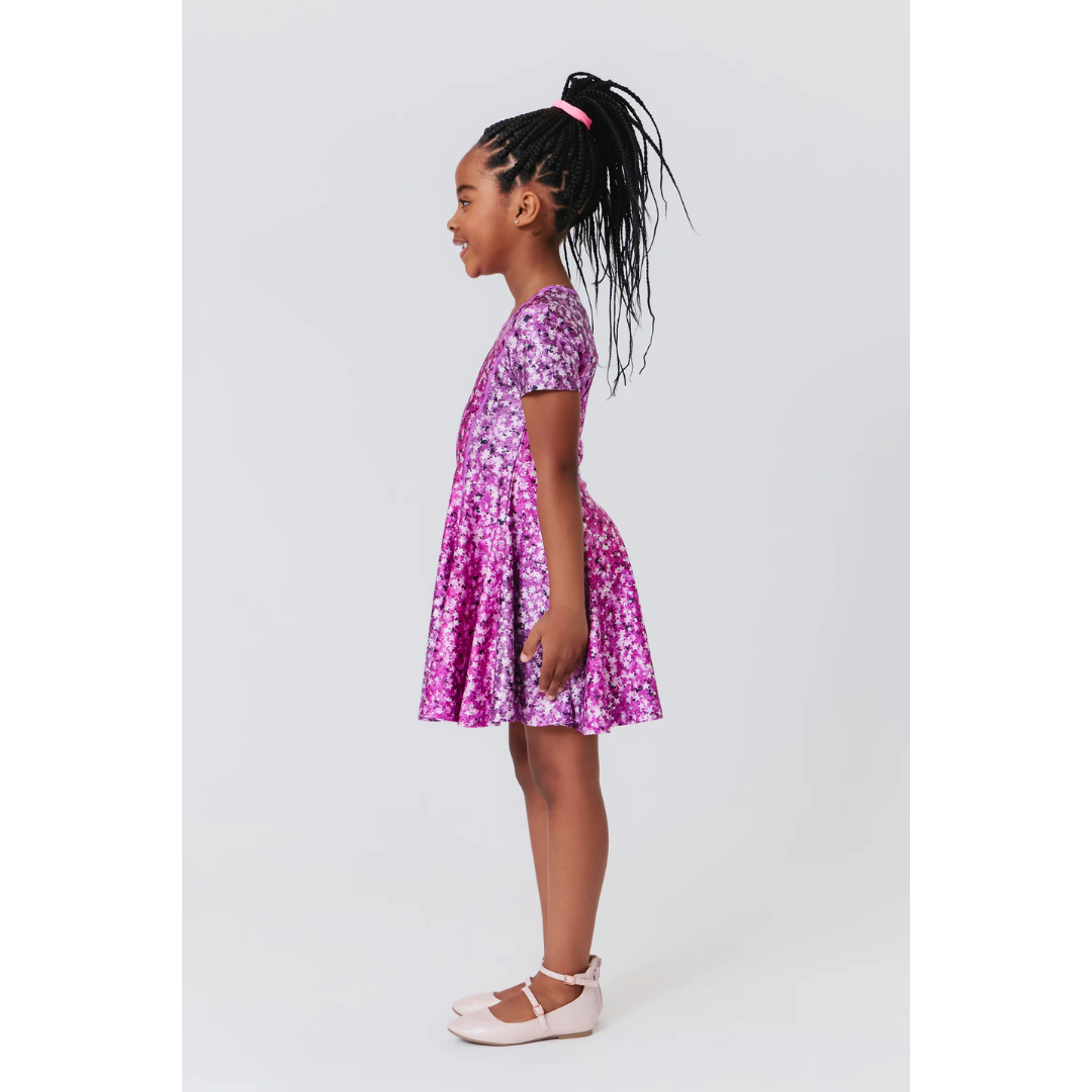 Star Confetti Foil Skater Dress