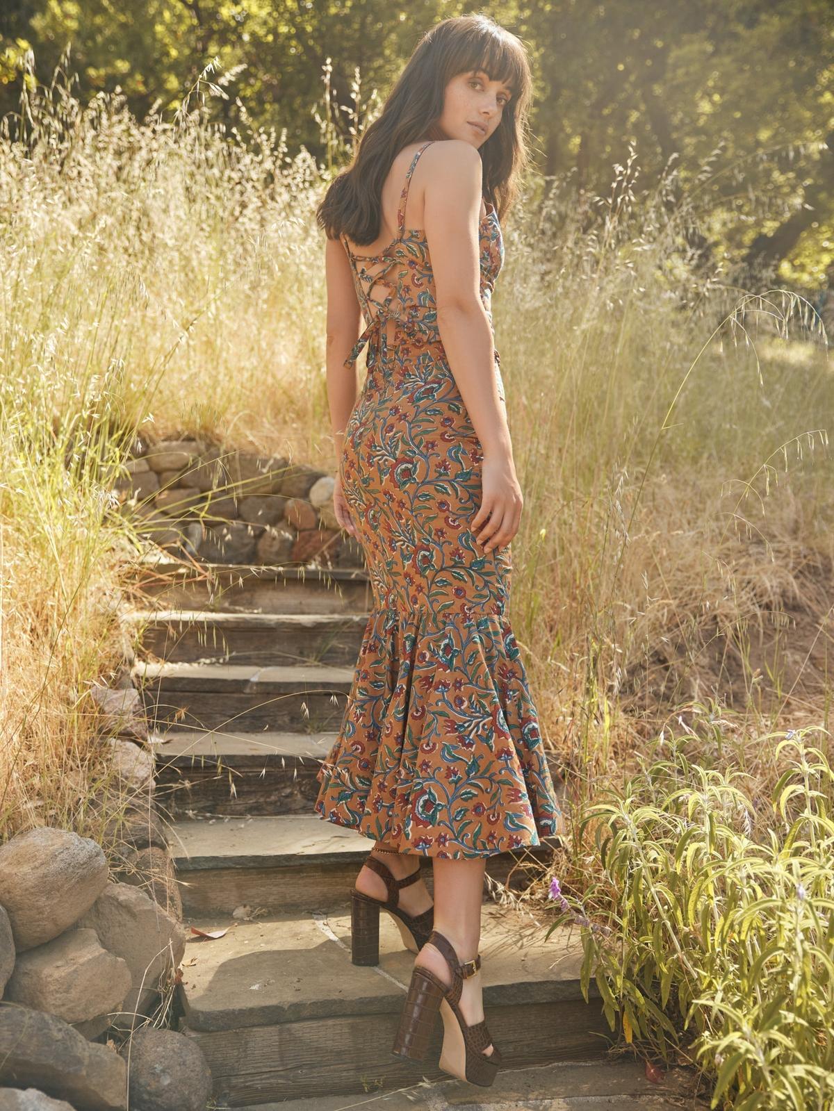 Courtney Ruffled Top - Tawny/Multicolor Floral print