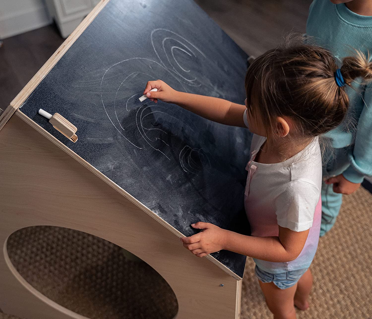 Evergreen- Children's Playhouse with Chalkboard Roof Indoor Avenlur.com   