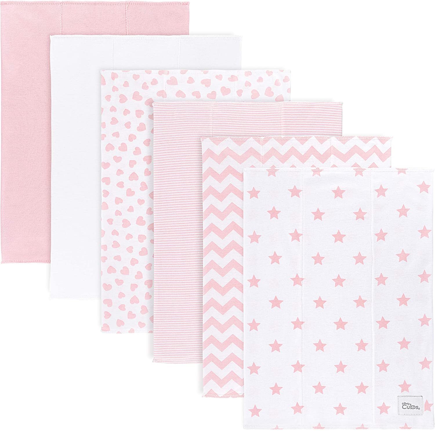 Cotton Burp Cloths by Comfy Cubs - Pink Pattern