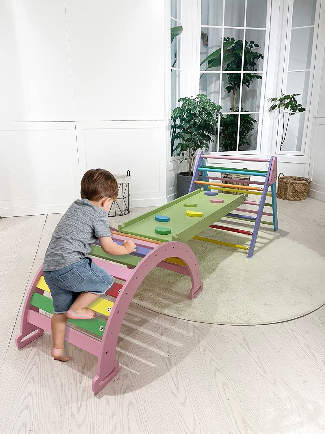 Hazel | Pikler Triangle, Slide & Rocker Set