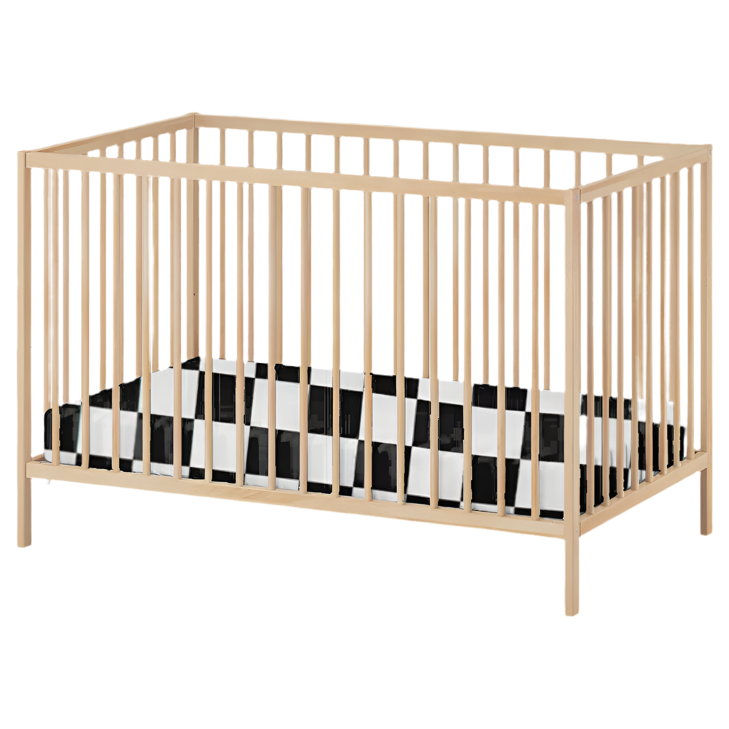 Race Black & White Checkered Crib Sheet