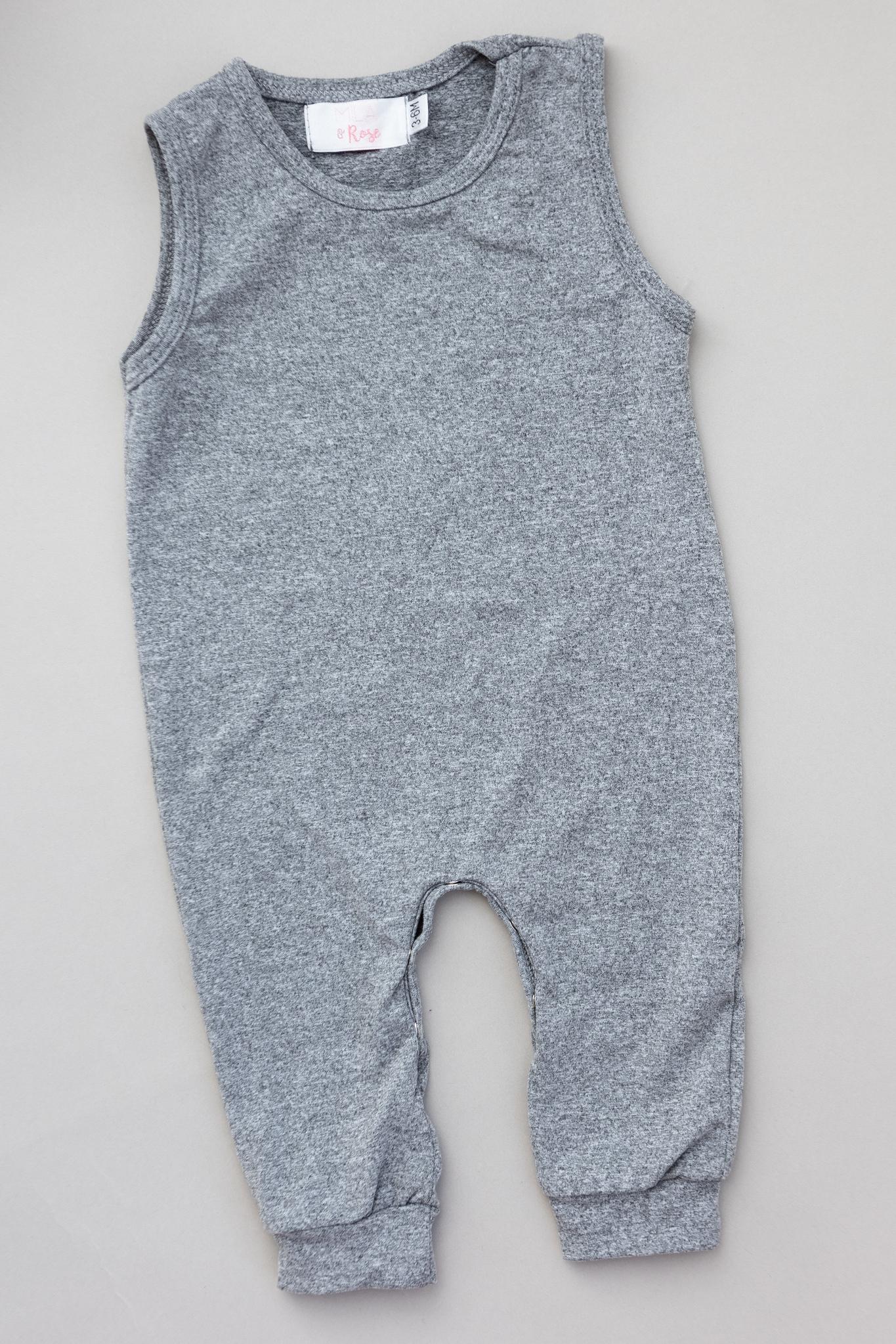 Heather Gray Tank One-Piece Jogger