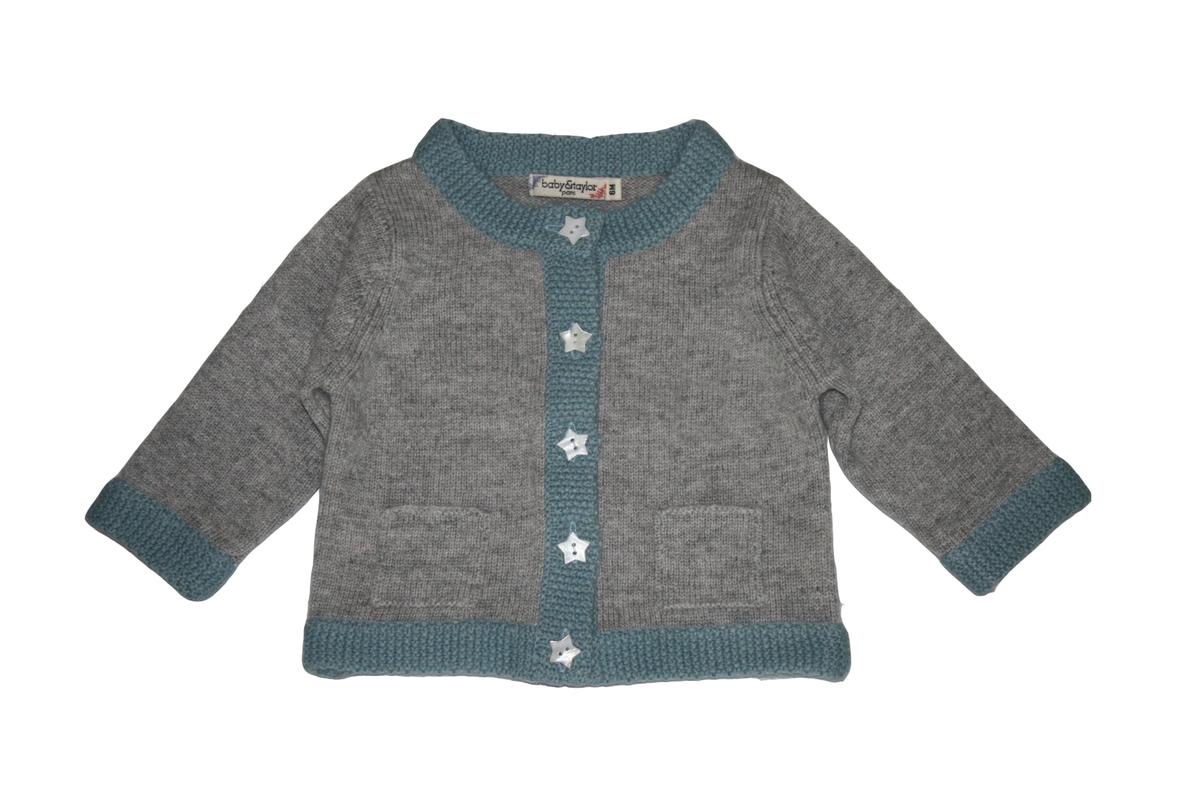 Camelia Cardigan - Grey / Blue