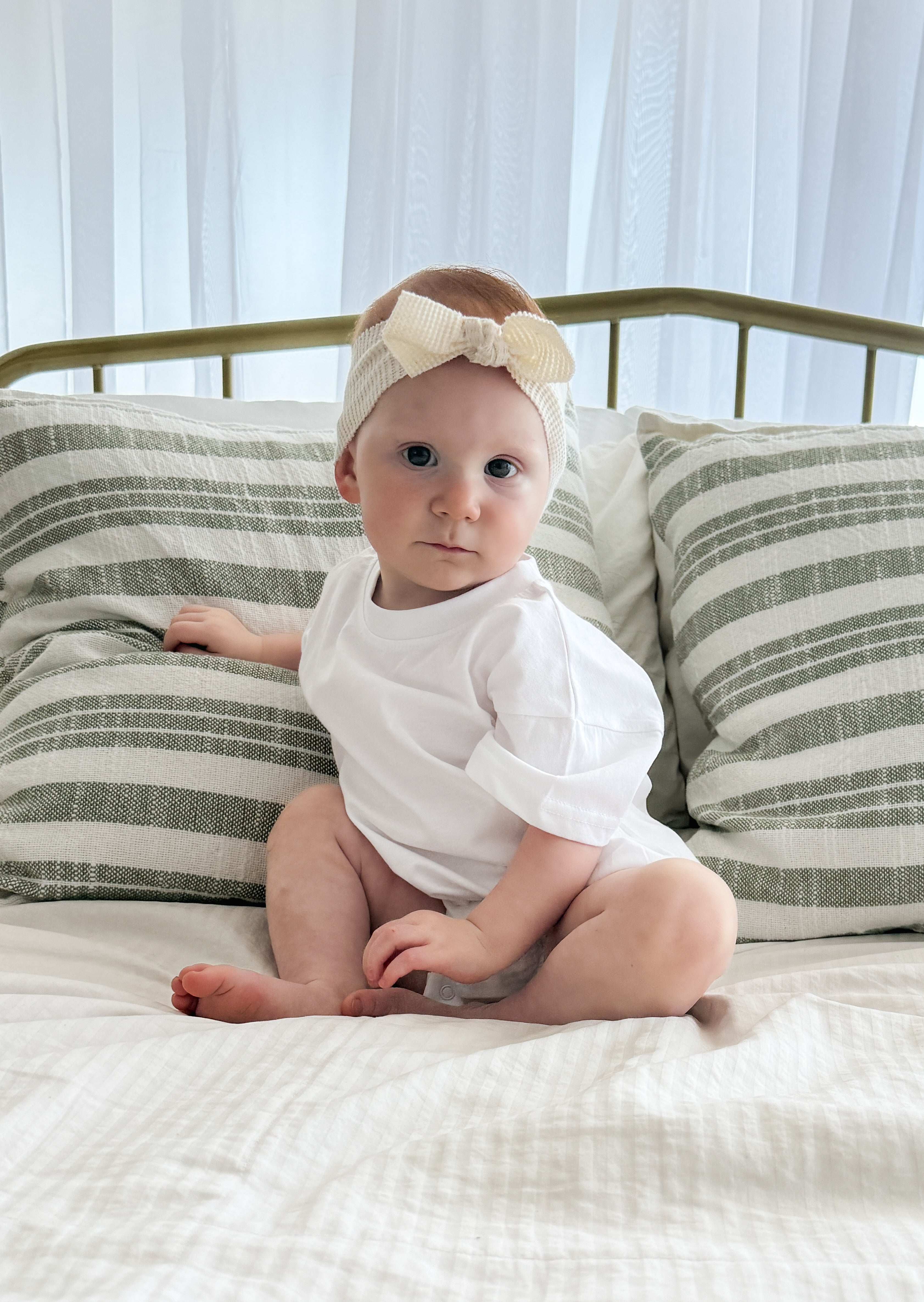 Organic Cotton Bubble Romper - White
