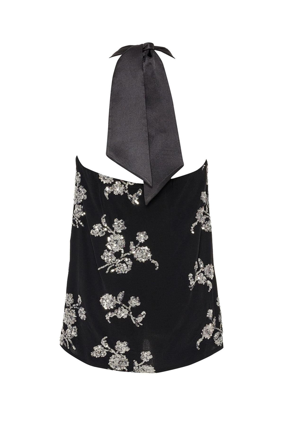 Embroidered Top - Black