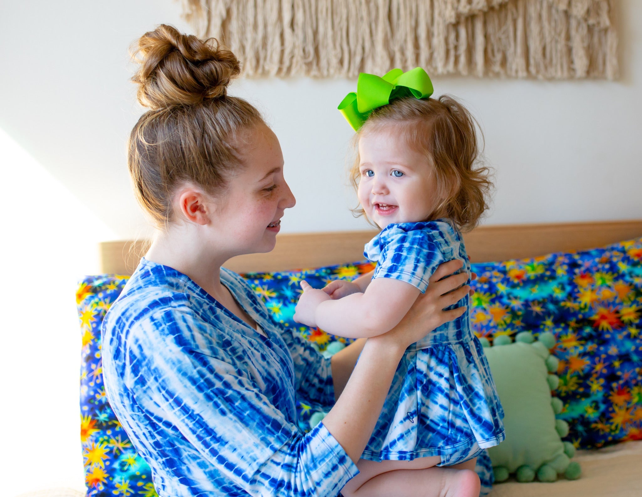 Shibori Short Sleeve Leotard Dress