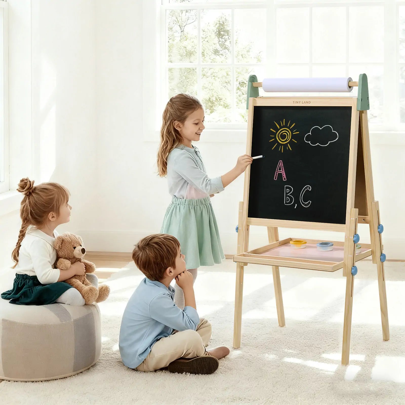 Tiny Land® 3-in-1 Art Easel for Kids - Morandi
