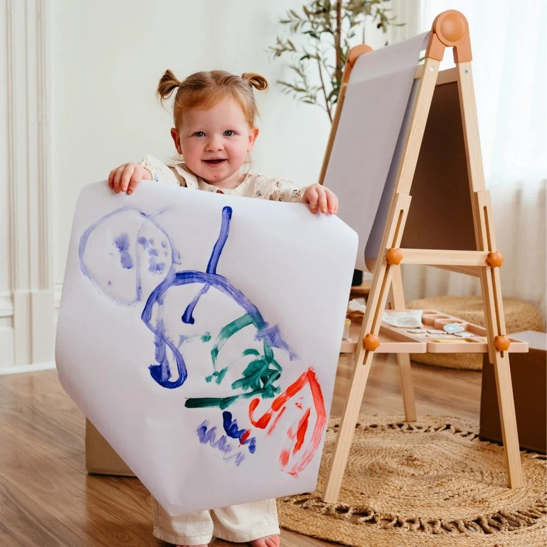 Tiny Land® Caramel Magnitales Easel & Paper Roll Set