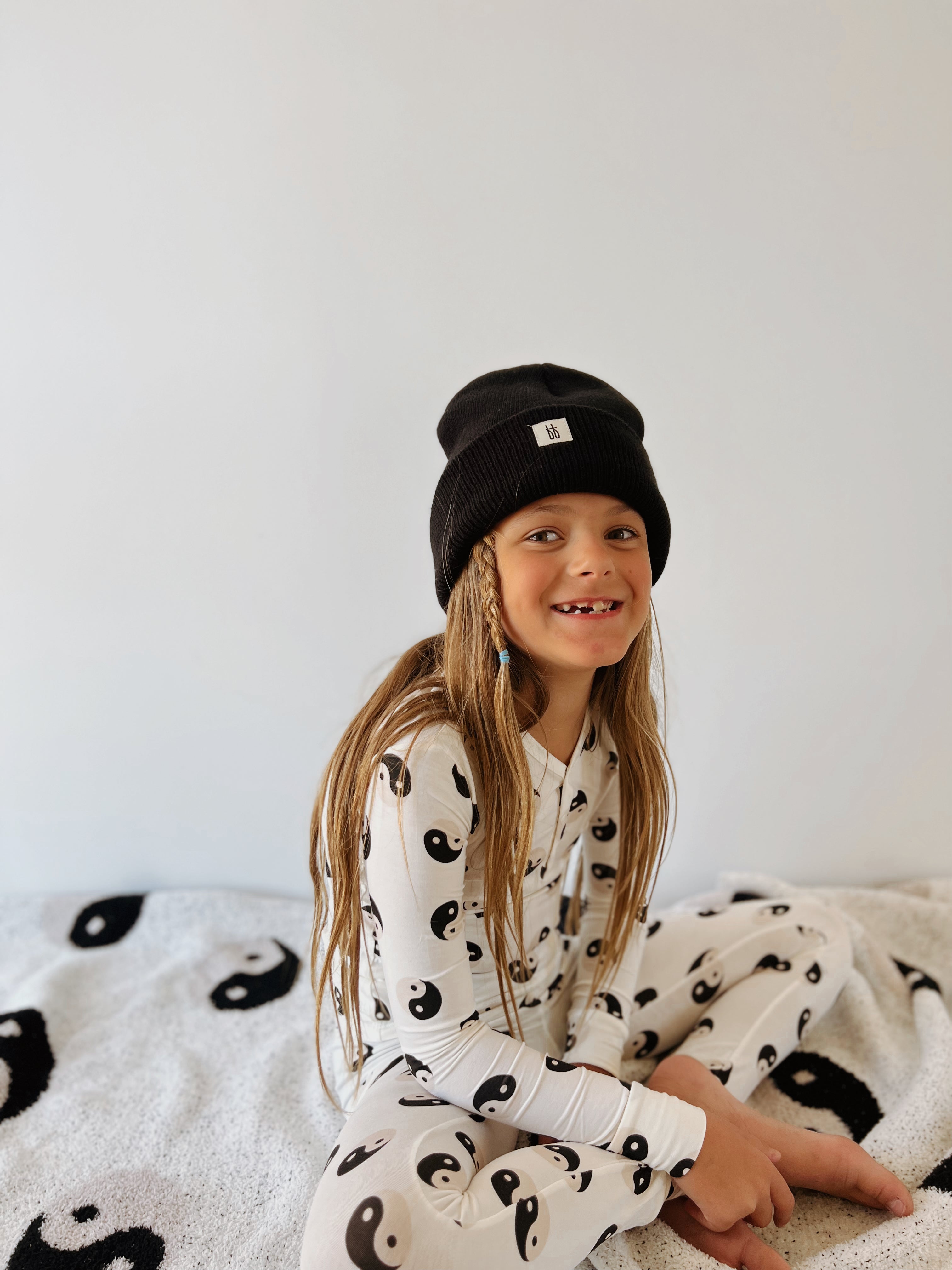 Bamboo Two Piece Pajamas | Black & White Yin Yang