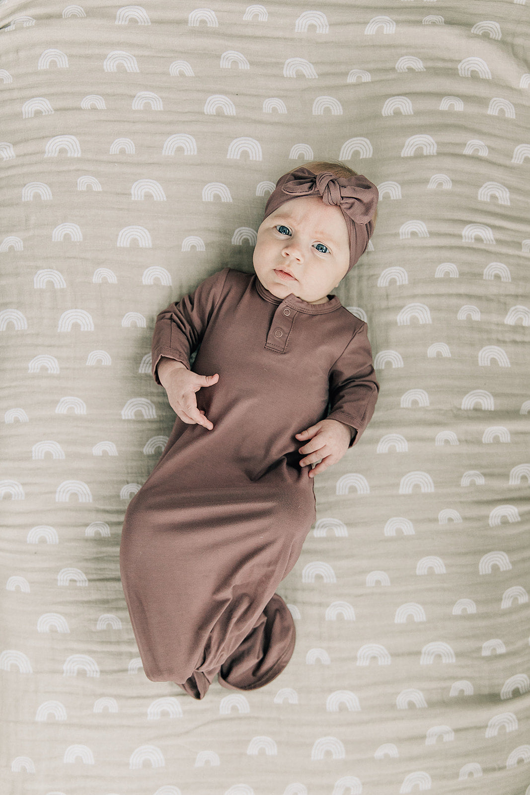 Plum Bamboo Knot Gown  Mebie Baby   