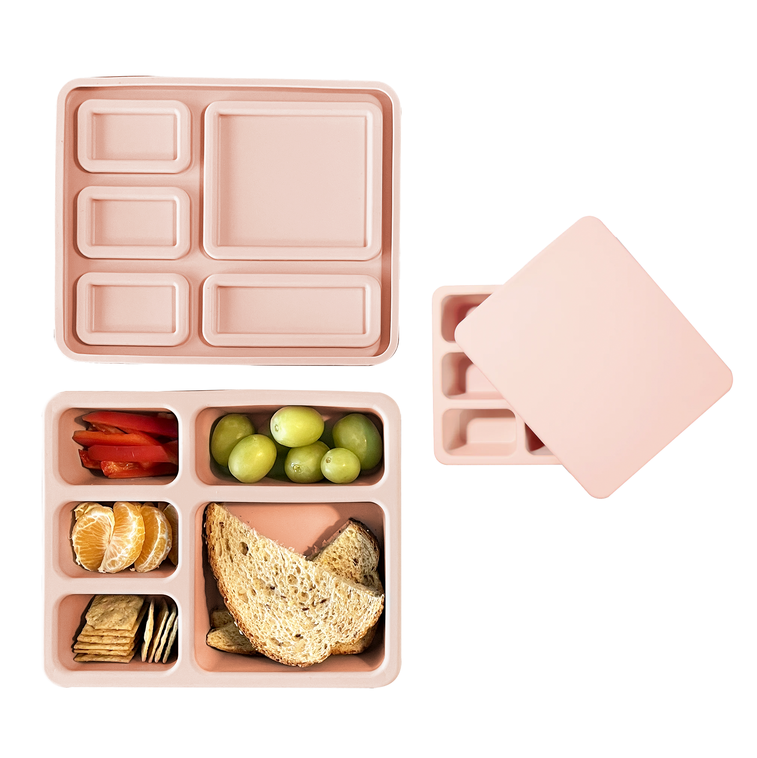 Silicone Bento Box Solid Ripe Peach