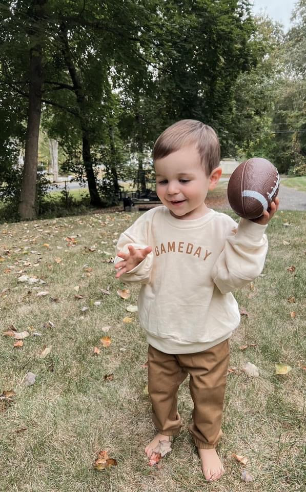 Cream ‘Gameday’ Crewneck Sweatshirt