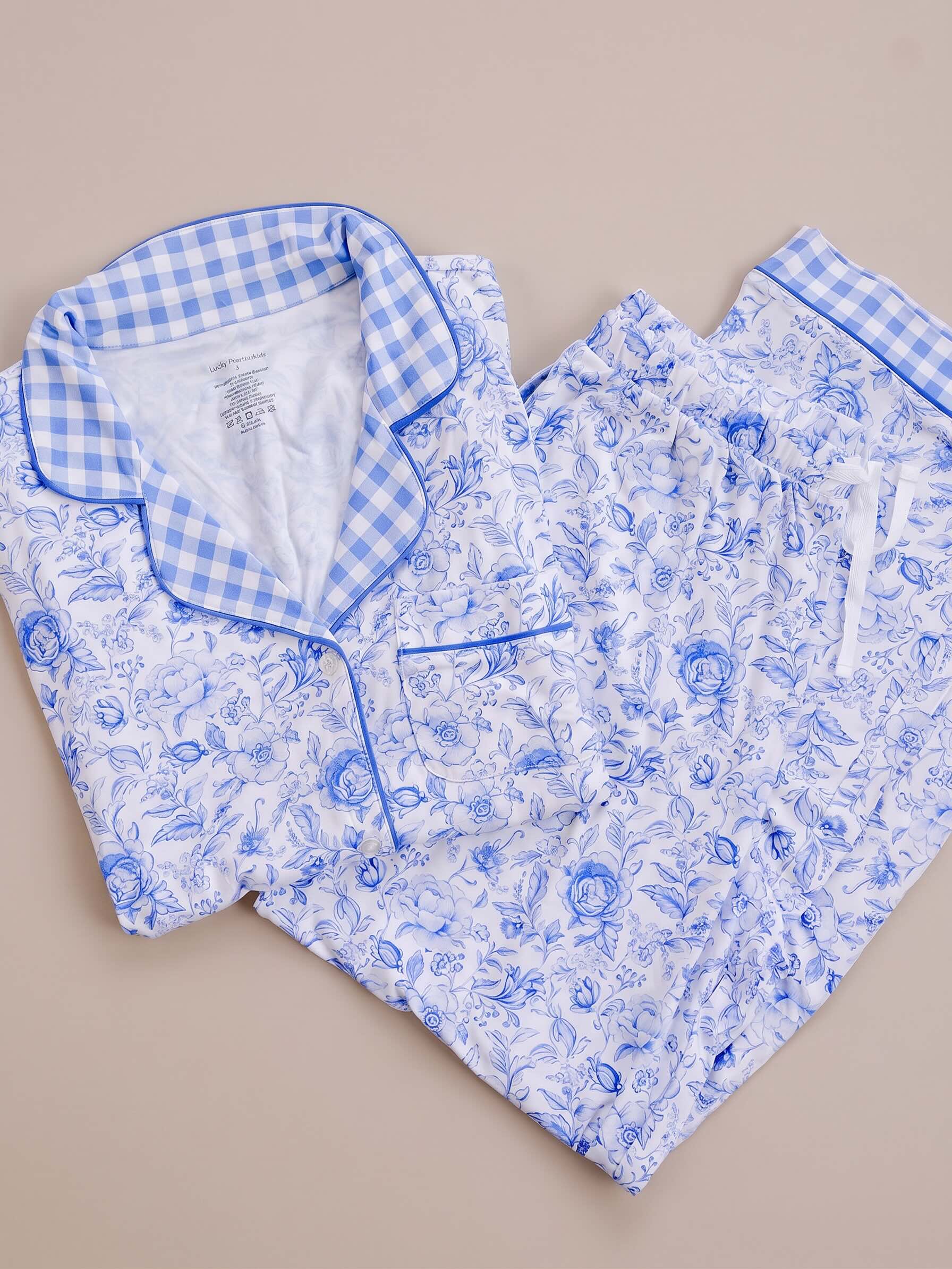 Bamboo Women's Pajamas| Blue Flowers