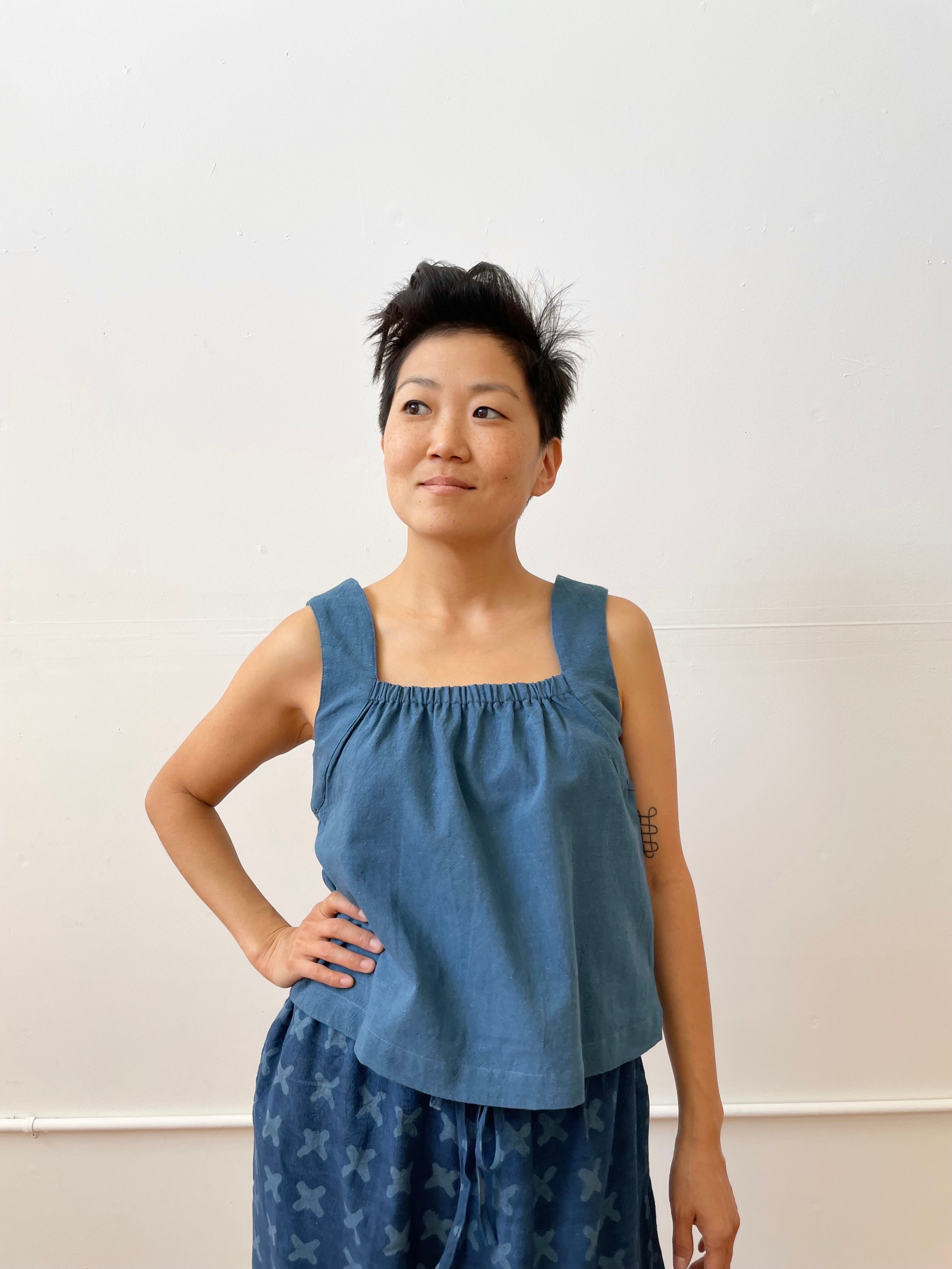 Louise Tank  Indigo