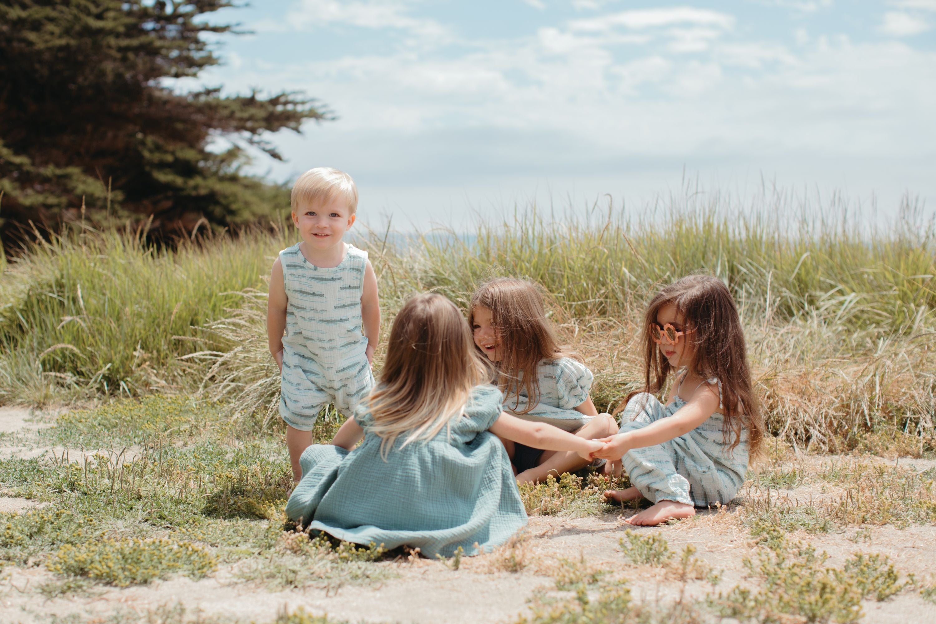 Muslin Sleeveless Coverall - Alligator Isle