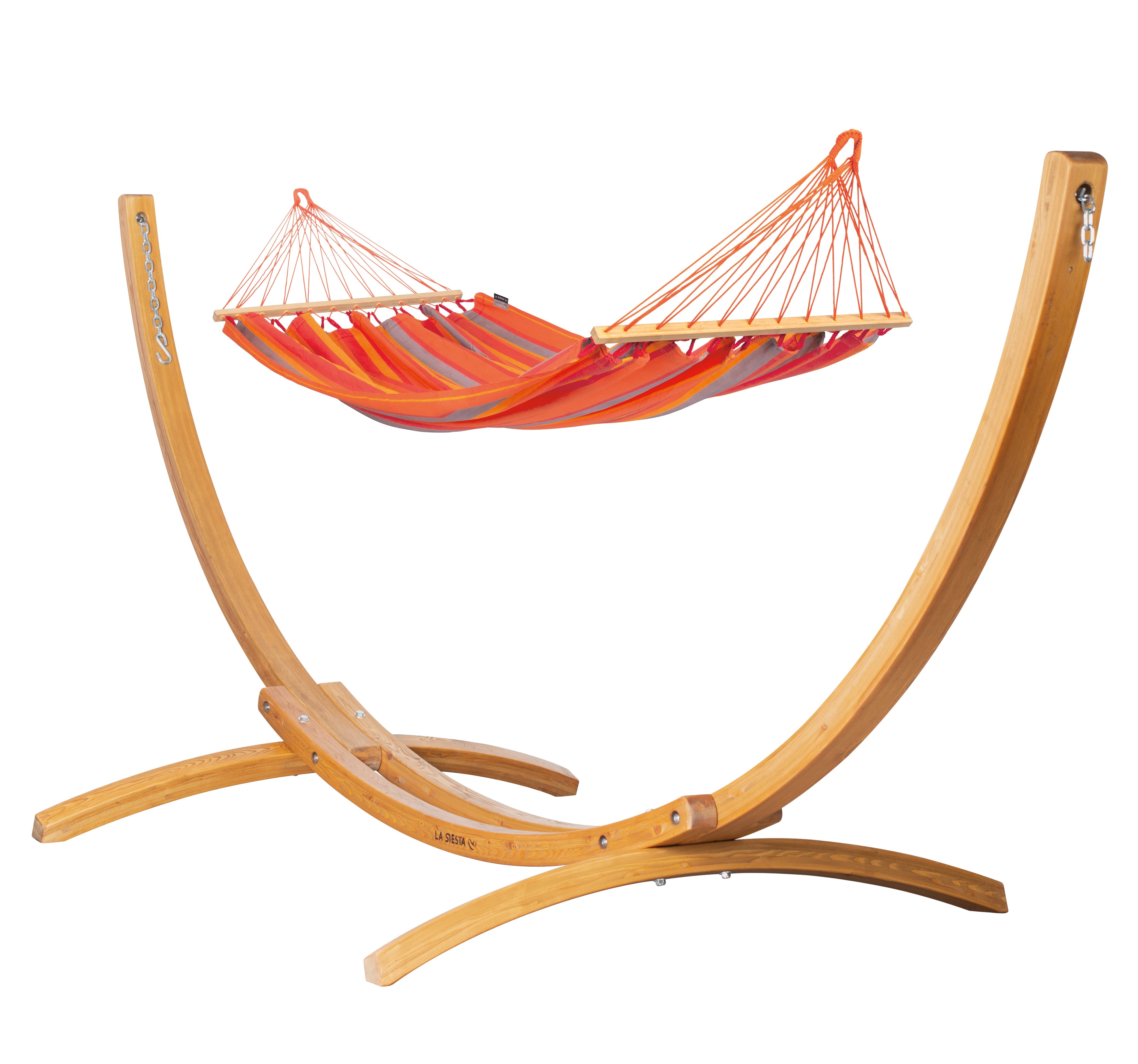 Elipso Outdoor R Toucan - Weather-Resistant Double Spreader Bar Hammock with FSC® certified Larch Stand