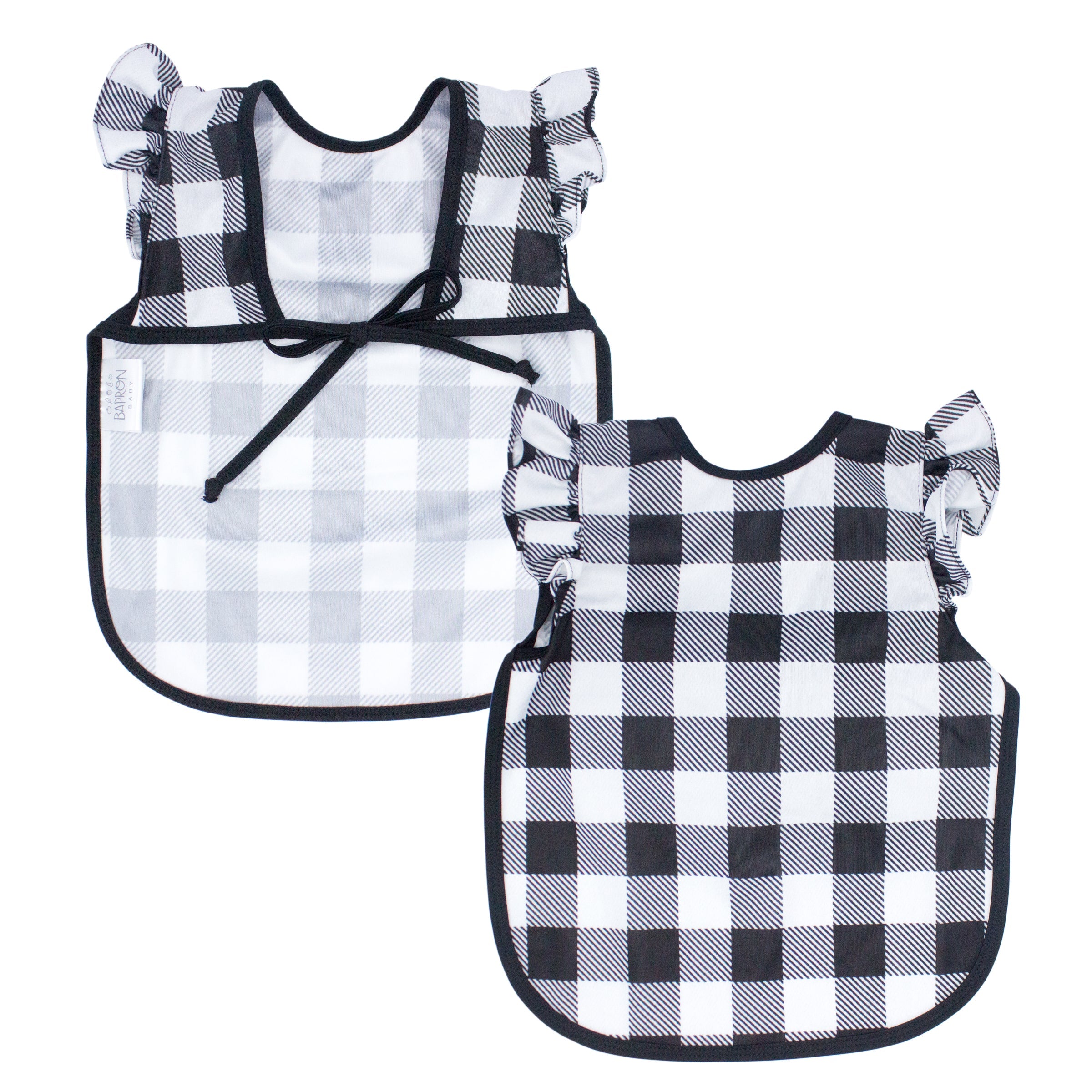 White Buffalo Plaid Flutter Bapron