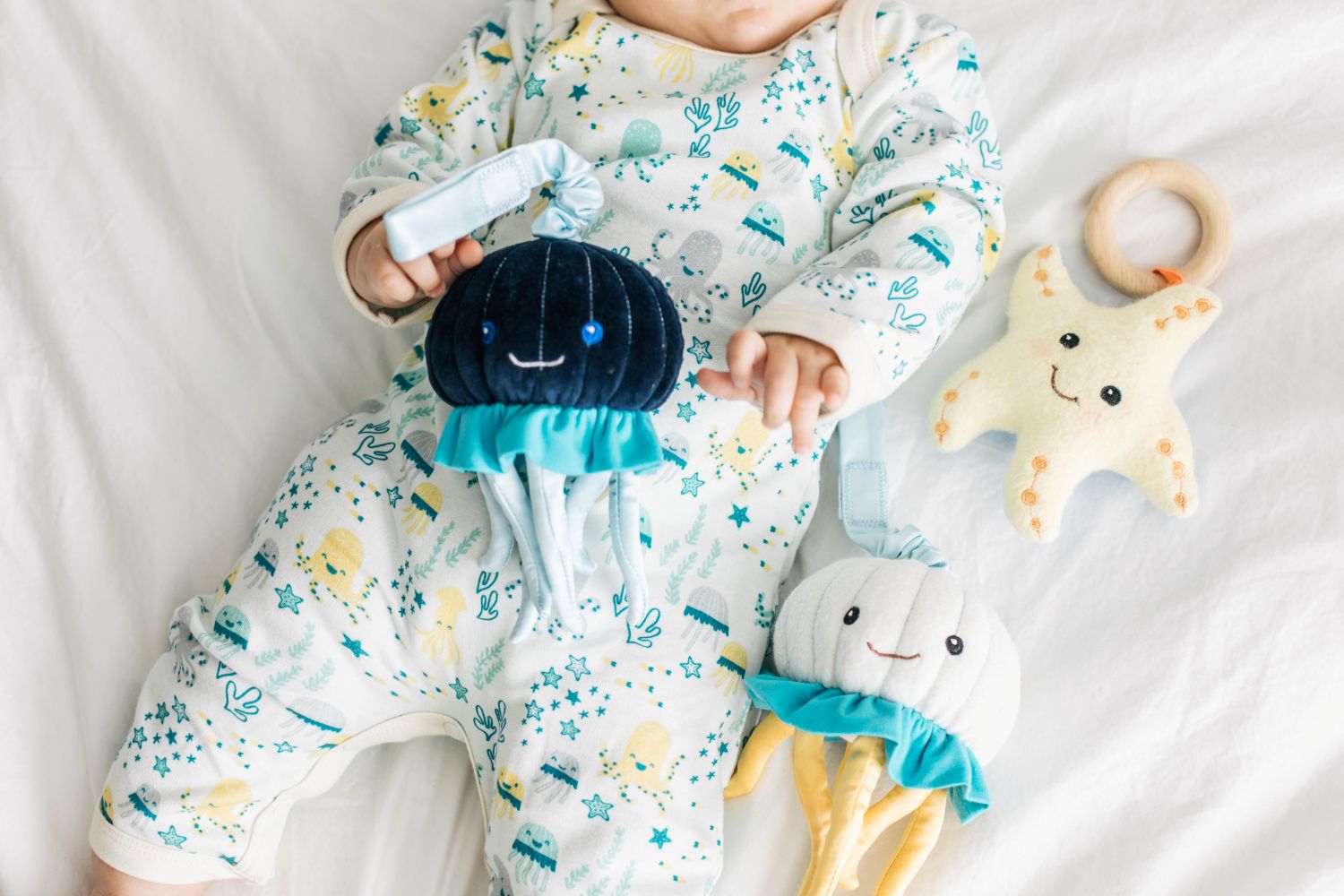 Jellyfish Stroller Toy – Blue