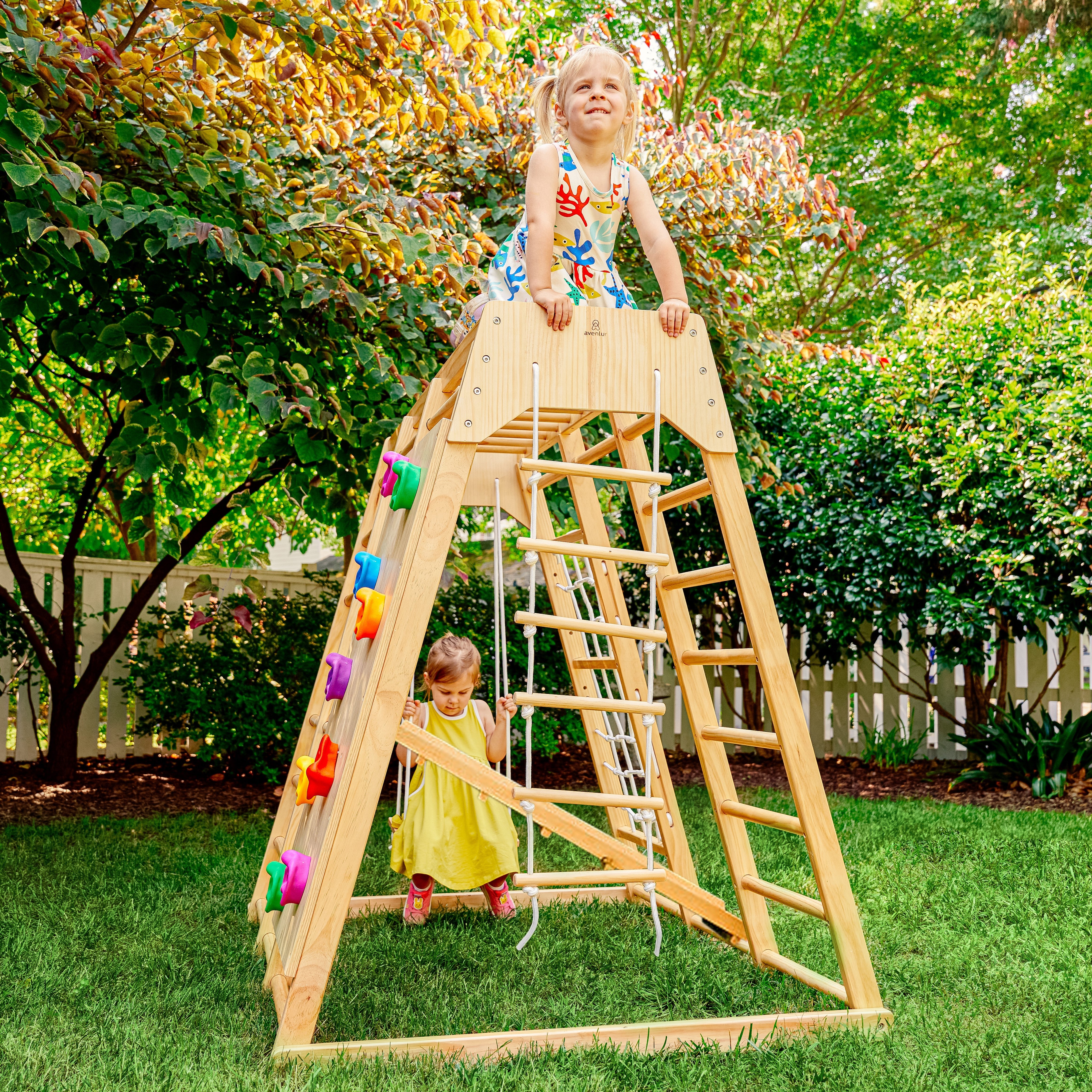 Magnolia - Outdoor and Indoor - Real Wood 7-in-1 Playset Outdoor Avenlur.com Large  