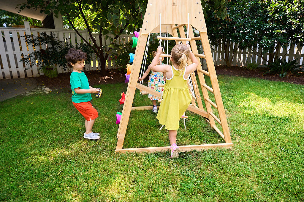 Magnolia - Outdoor and Indoor - Real Wood 7-in-1 Playset Outdoor Avenlur.com   