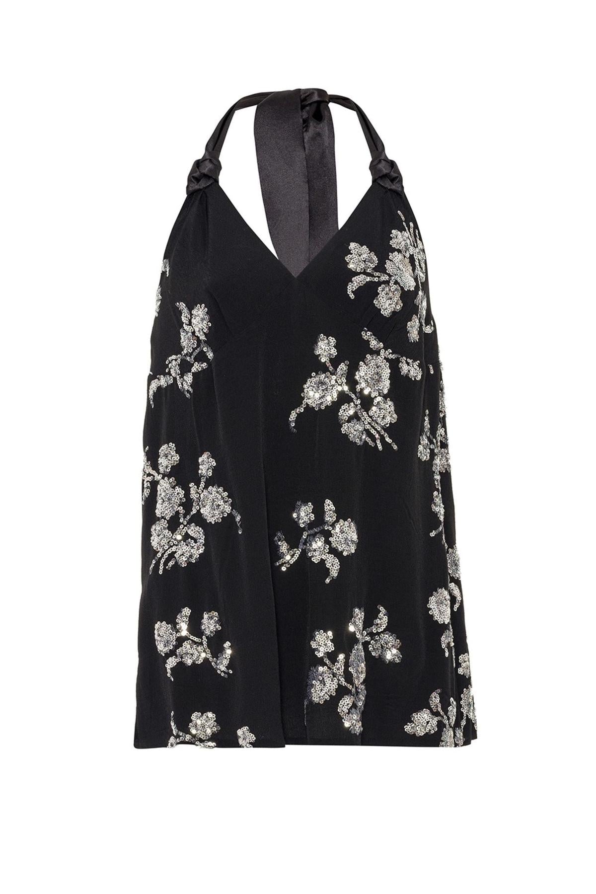 Embroidered Top - Black