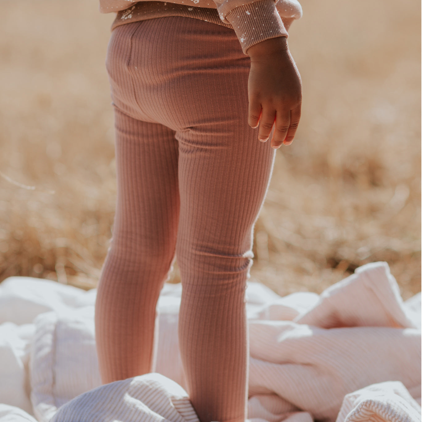 The Legging - Rosewood Ribbed Leggings Lovely Littles   