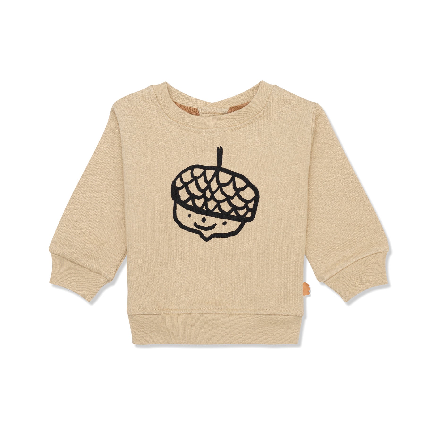 Acorn Baby Sweatshirt Sweaters Mon Coeur Beige/Black 3/6M 