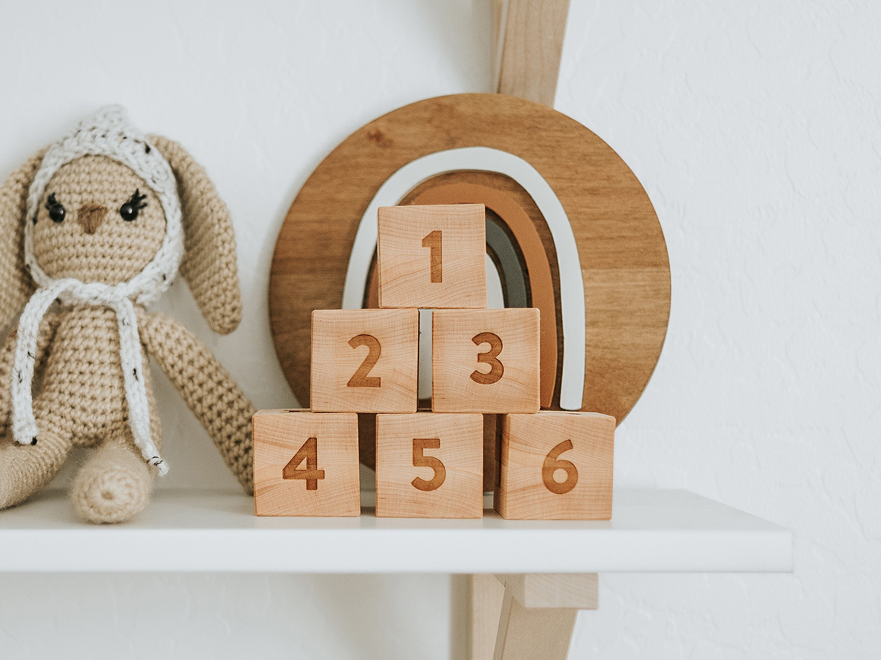 Modern Wooden Alphabet Blocks