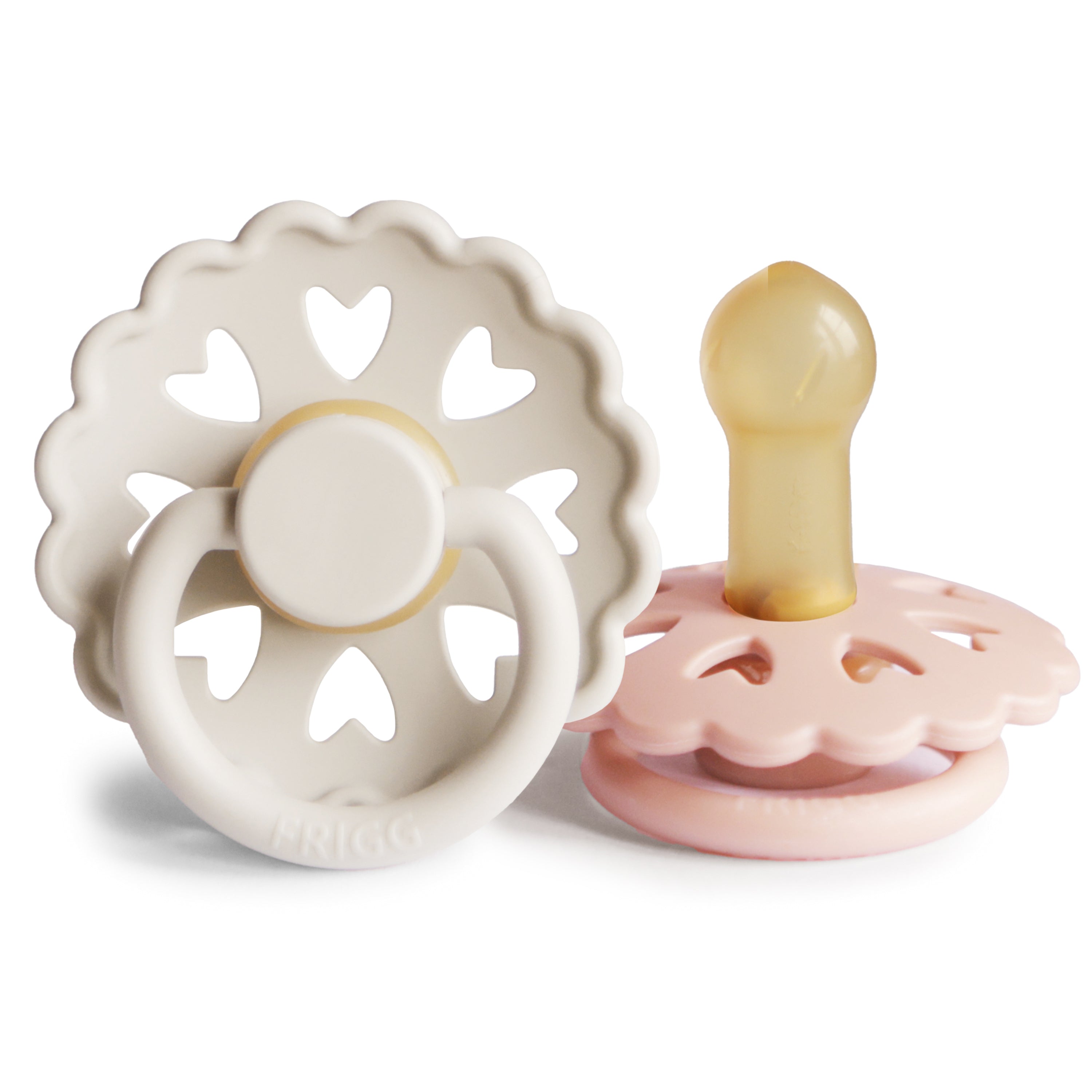 FRIGG Andersen Fairytale Natural Rubber Pacifier 2-Pack FRIGG PACIFIERS Mushie Cream/Blush 6-18 months 