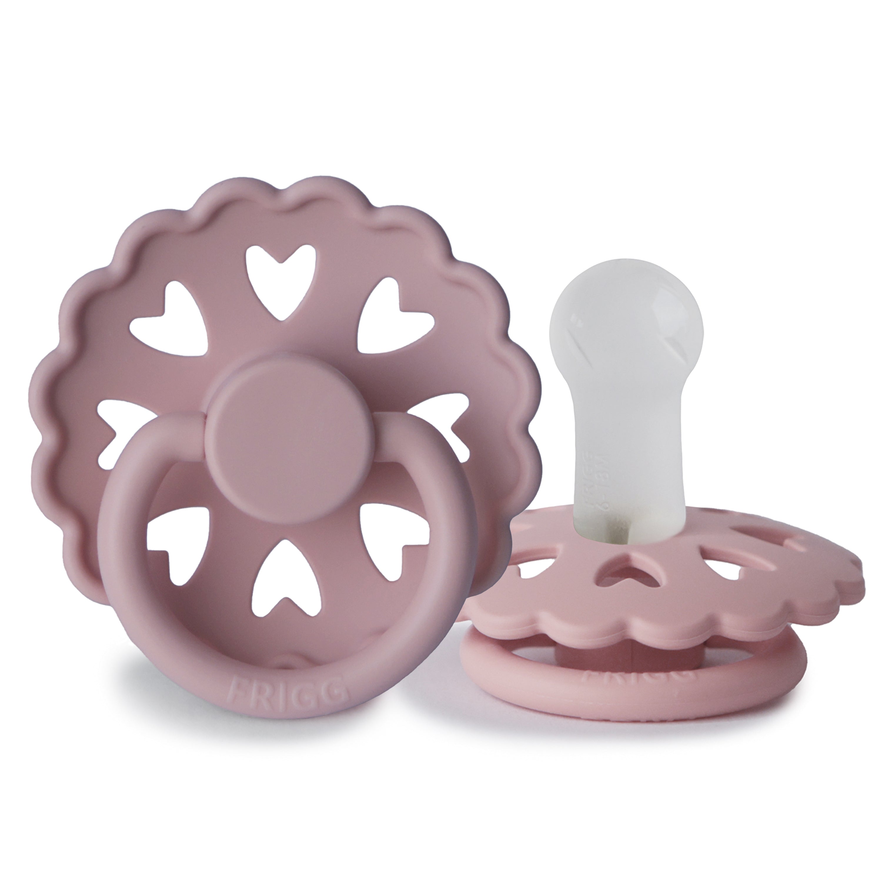 FRIGG Andersen Fairytale Silicone Pacifier 2-Pack FRIGG PACIFIERS Mushie Twilight Mauve/Primrose 6-18 months 