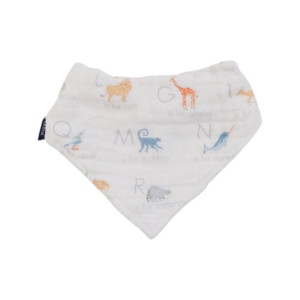 Animal Alphabet Muslin Bandana Bib Bib Bebe au Lait   