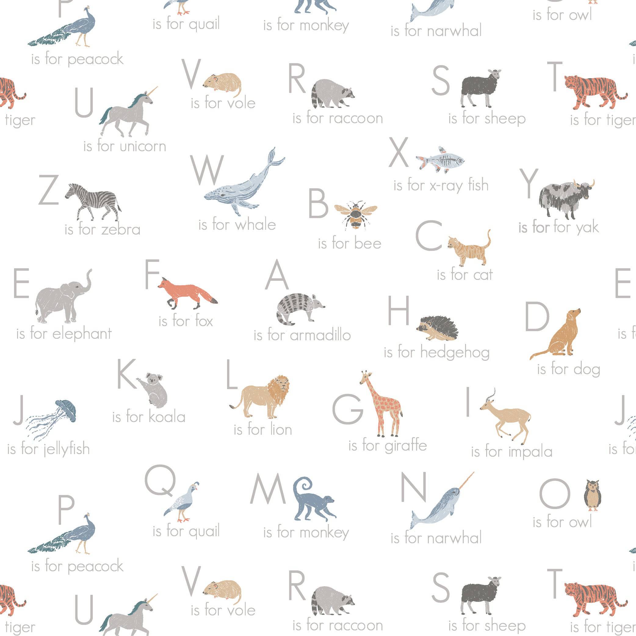 Animal Alphabet Oh So Soft Muslin Crib Sheet Crib Sheet Bebe au Lait   