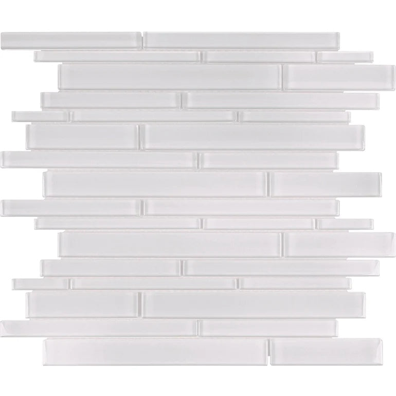 Skylight Random Linear on 11.75"x11.75" Mesh Glass Mosaic Tile Element Series - Aquatica Collection