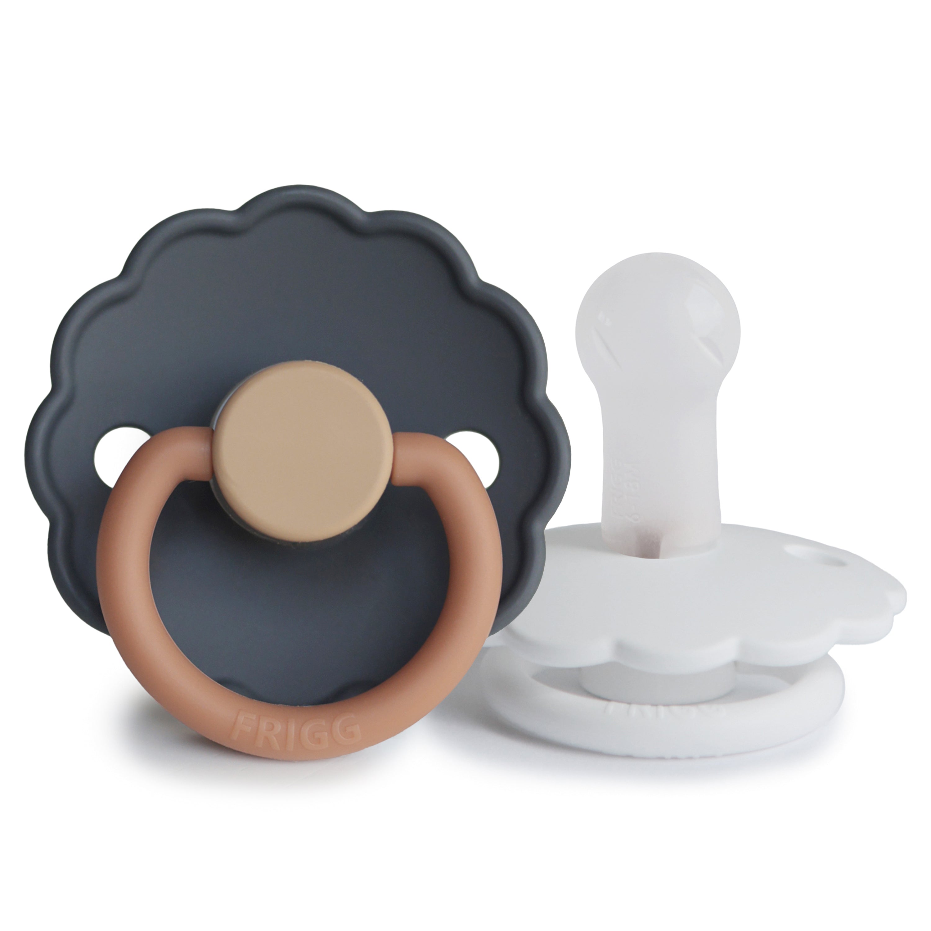 FRIGG Daisy Silicone Pacifier 2-Pack FRIGG PACIFIERS Mushie Aurora/Bright White 6-18 months 