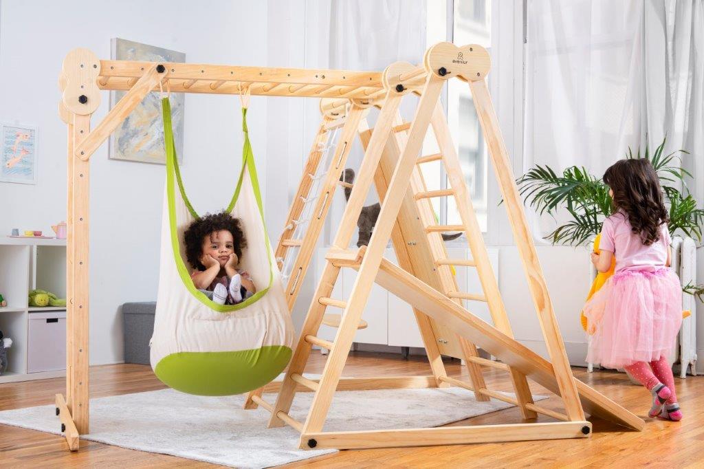 Chestnut - 8-in-1 Indoor Jungle Gym for Toddlers Indoor Avenlur.com   