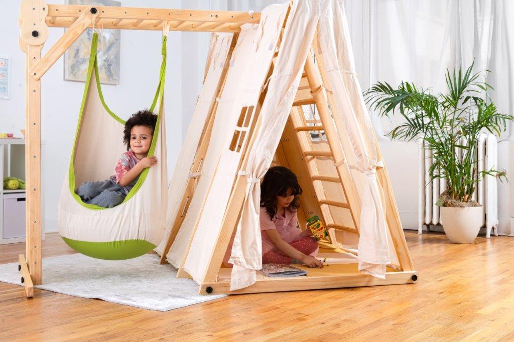 Chestnut - 8-in-1 Indoor Jungle Gym for Toddlers Indoor Avenlur.com   