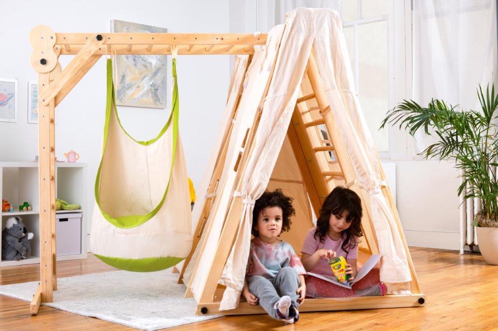 Chestnut - 8-in-1 Indoor Jungle Gym for Toddlers Indoor Avenlur.com   