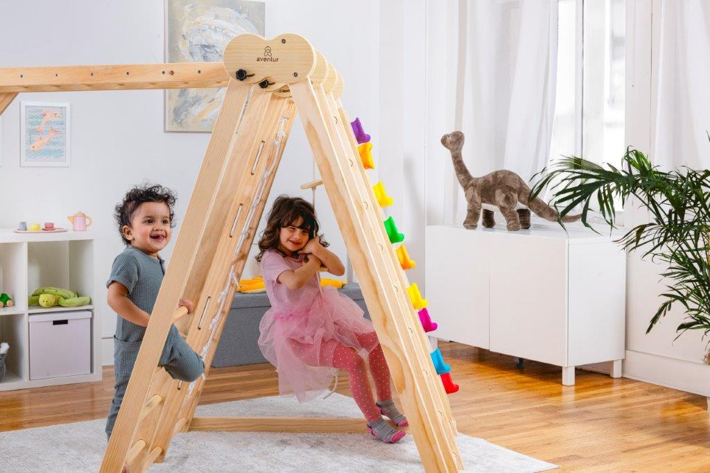 Chestnut - 8-in-1 Indoor Jungle Gym for Toddlers Indoor Avenlur.com   