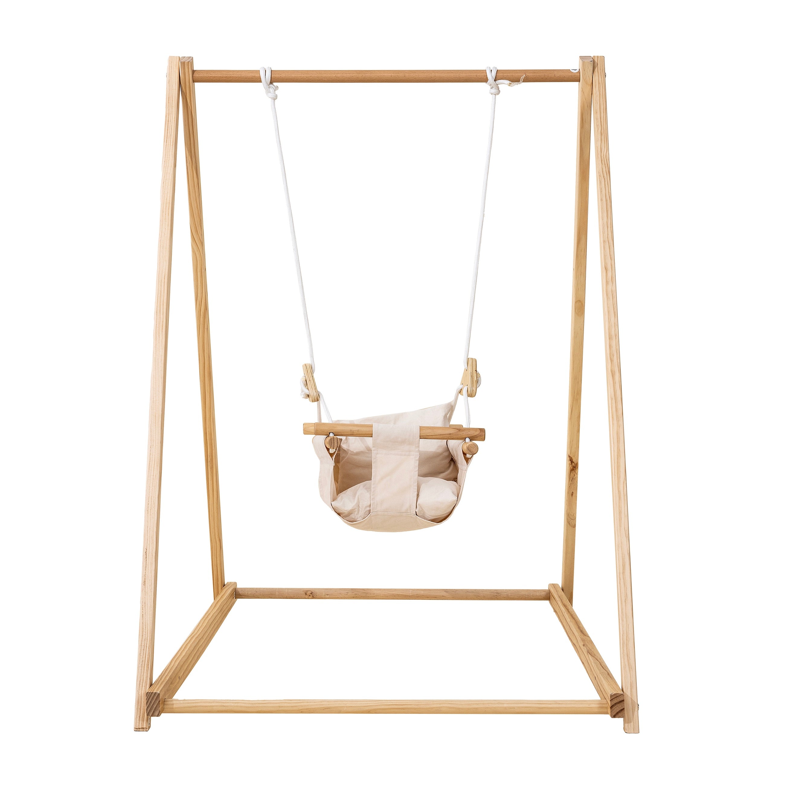 Spruce - Baby and Toddler Foldable Wooden Swing Set Indoor Avenlur.com Beige  