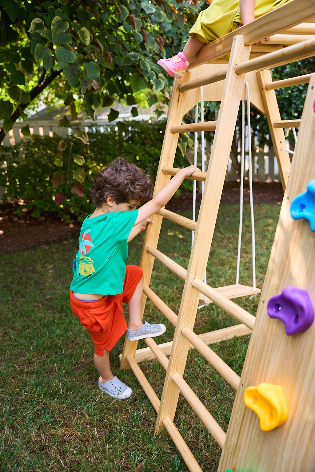 Magnolia - Outdoor and Indoor - Real Wood 7-in-1 Playset Outdoor Avenlur.com   