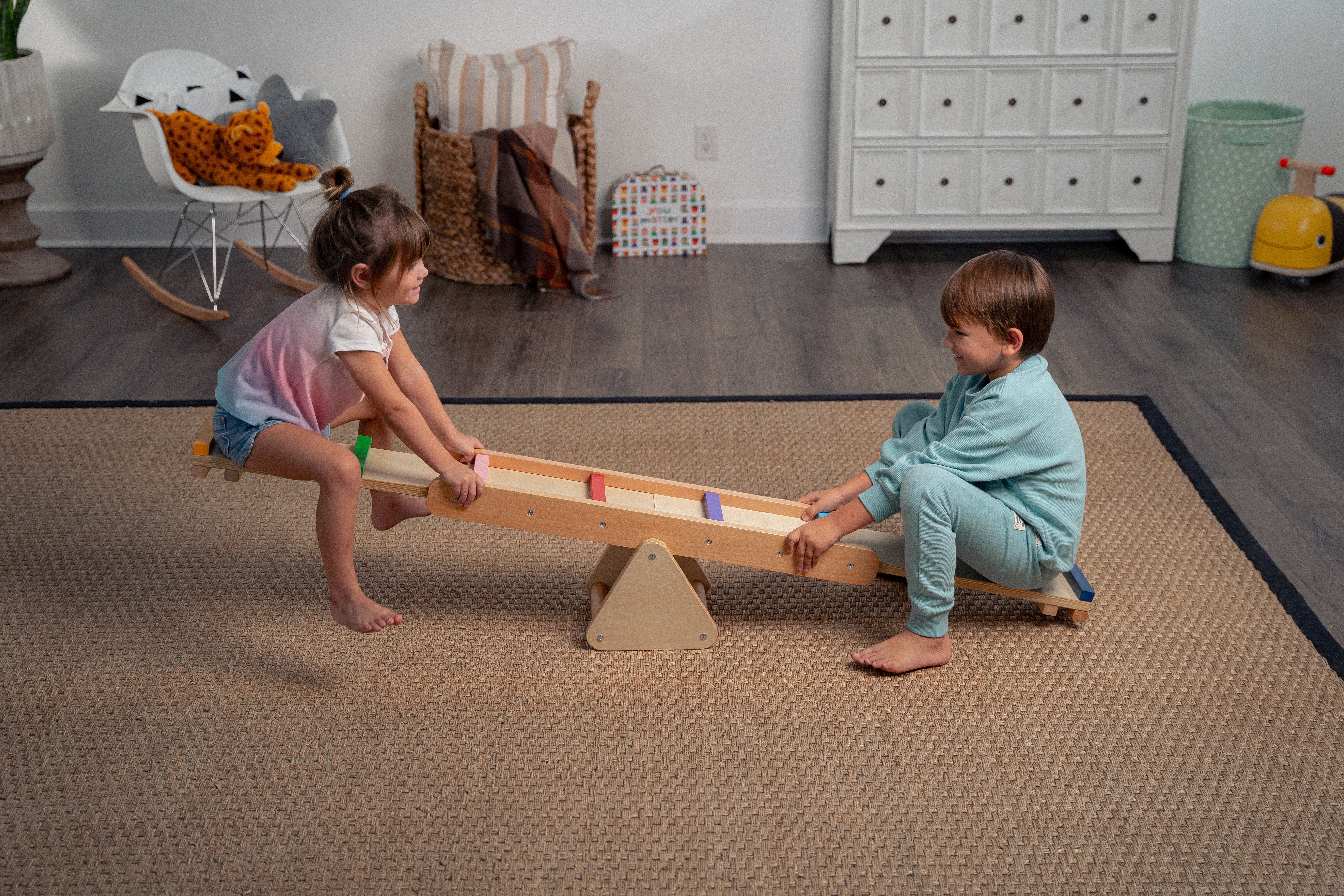 Willow- Rainbow Seesaw and Balance Beam Indoor Avenlur.com Default Title  