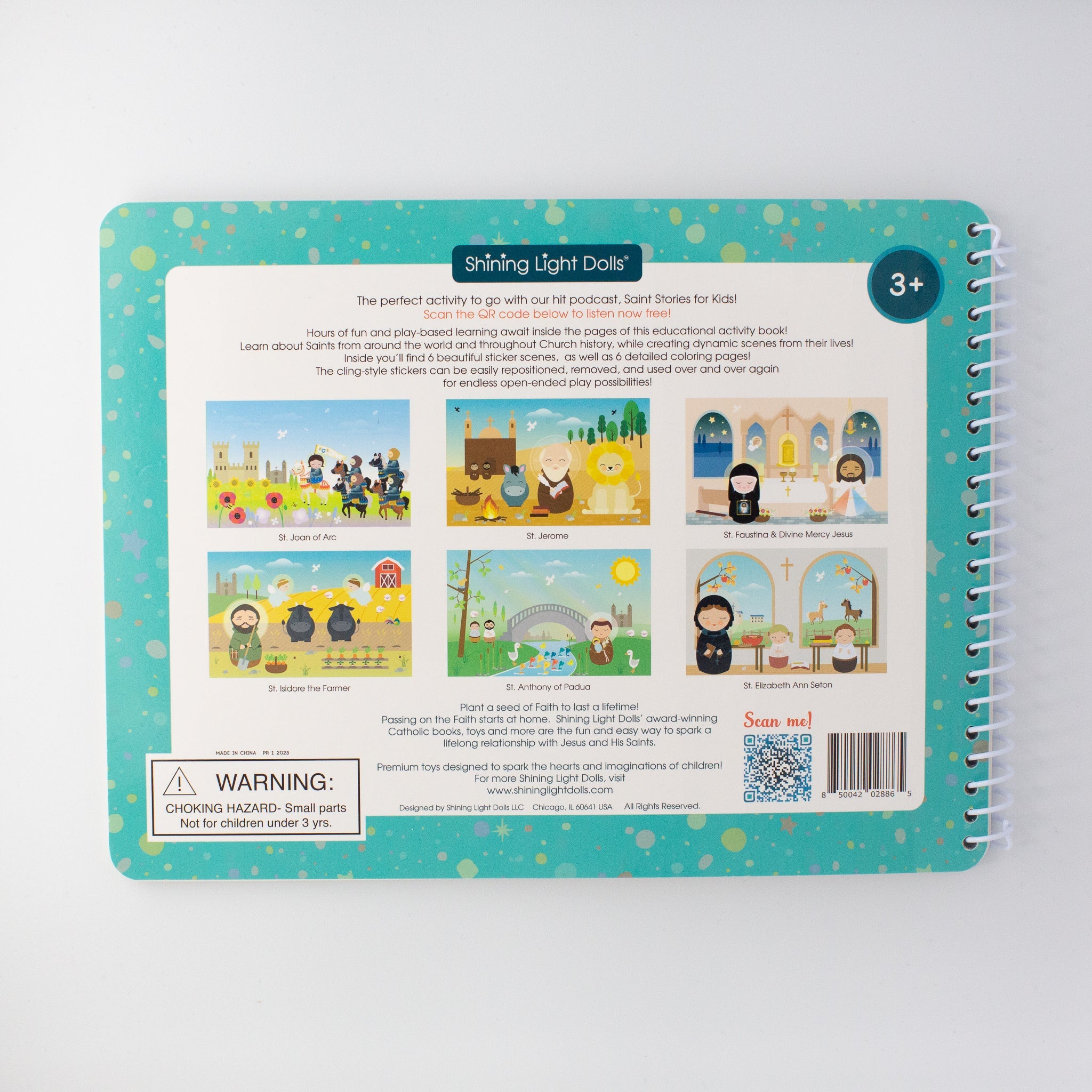 Saintly Scenes Book #4 - Reusable Sticker Scene and Coloring Book